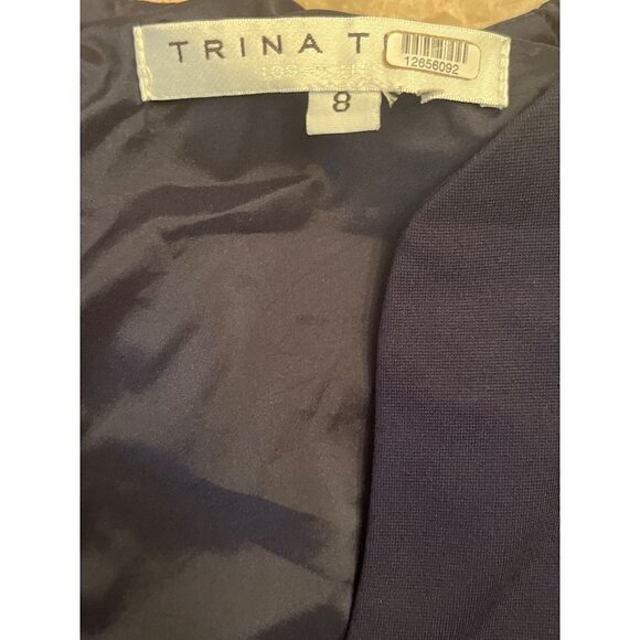 Trina Turk Shriaz Dress in Blue 8 Womens Office Shift - Picture 9 of 12